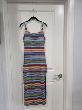 Fashion Brand Company Multicolor Striped Tank Maxi Dress